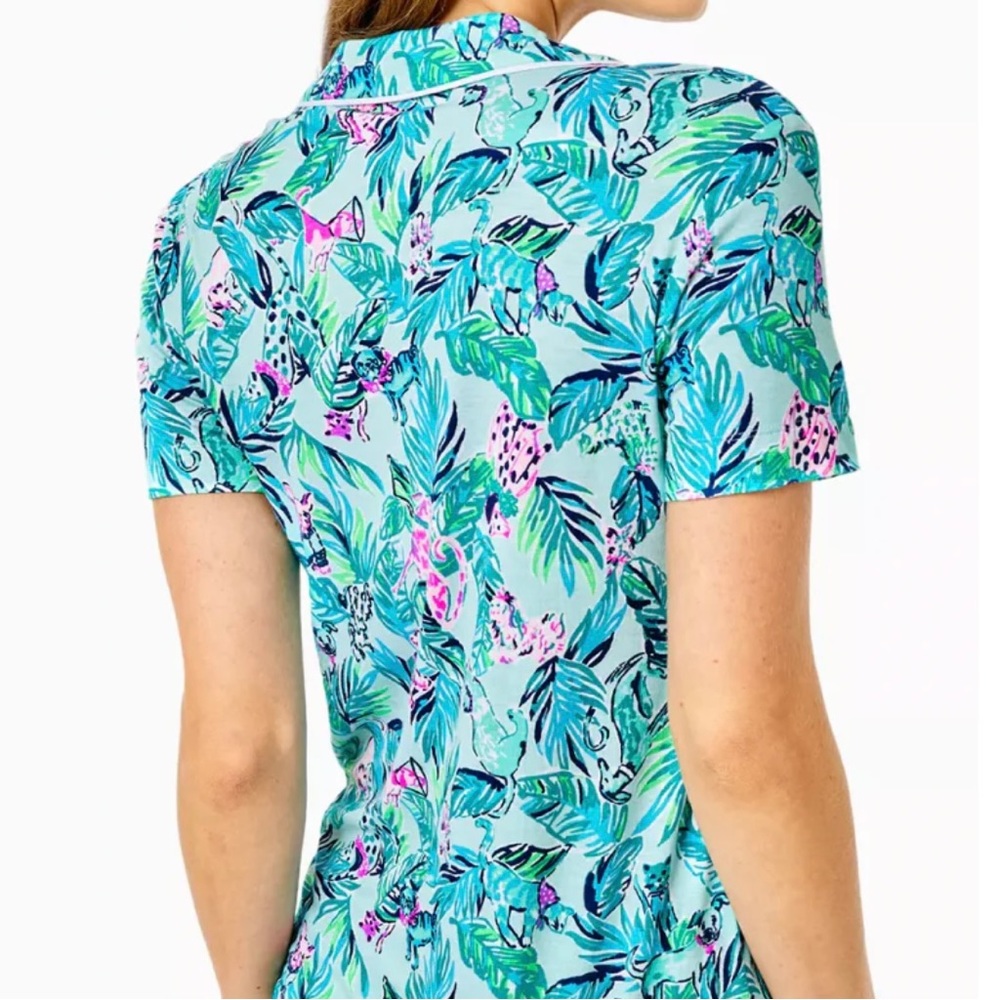 NWT! Lilly Pulitzer PJ Knit Top in Barking Up the Palm Tree - Picture 4 of 4